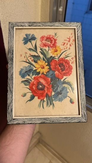 Cuadro flores enmarcado