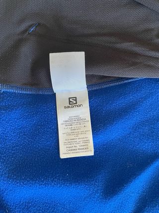 Chaqueta Salomon Polar Azul y Negra. Hombre