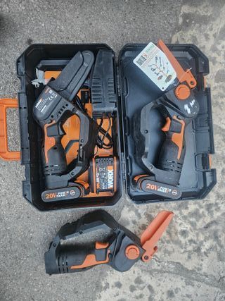 2 Motoseghe Worx 3 batterie + REGALO