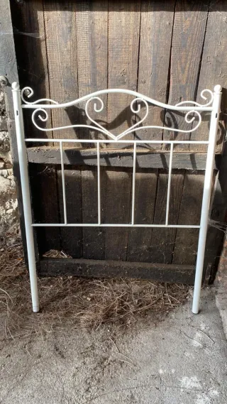 2 Cabeceros de forja blanco para cama de 90