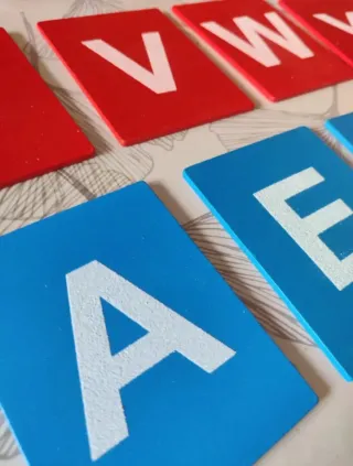 Letras de lija de madera Montessori NUEVO