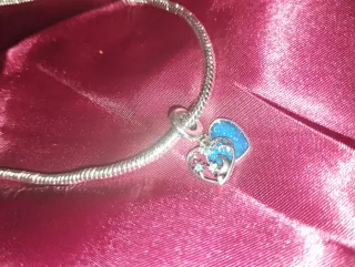 Collar Plata 925 Corazón Azul