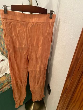 Pantalón ancho verano fresquito naranja