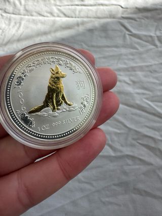 Moneda Plata 1 oz Australia 2006 Perro