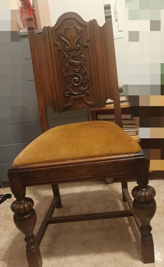 2 Sillas Madera Tallada Antiguas 50€ el par