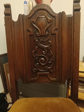 2 Sillas Madera Tallada Antiguas 50€ el par