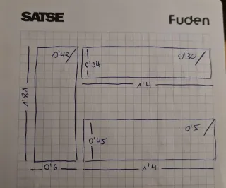 Mueble TV madera y cristal