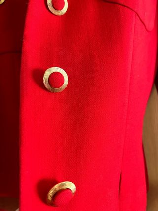 Abrigo 100% Lana Vintage Rojo Talla M