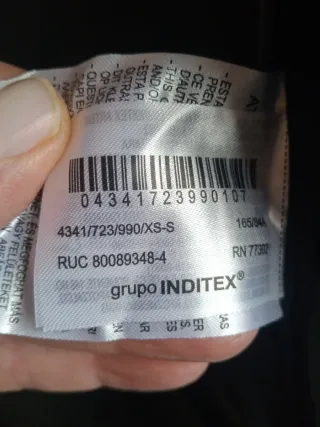 Chubasquero largo gris Talla XS-S