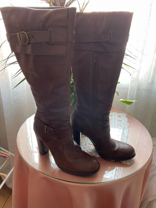 Botas altas de piel Gant marrones