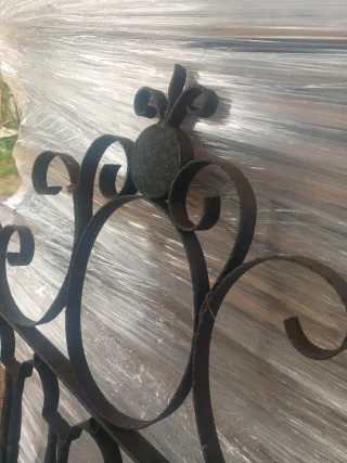 Cabezal Cama Hierro Forjado Antiguo