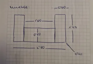 Mueble de salón modular madera y cristal