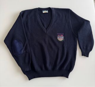 Pullover Uomo Blu con Patch