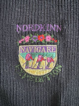 Pullover Uomo Blu con Patch