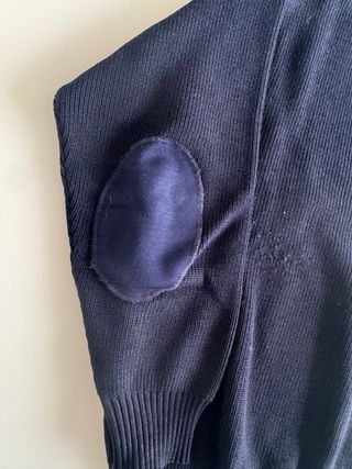 Pullover Uomo Blu con Patch