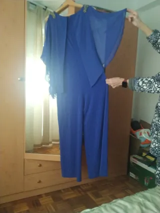 Vestido pantalón fiesta azul