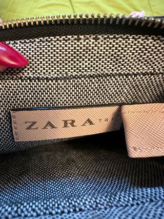 Bolso Zara Rosa y Dorado