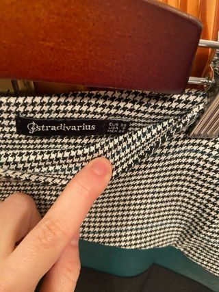 Falda cuadros pata de gallo con detalles