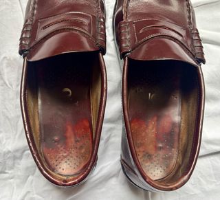 Mocasines de piel burdeos