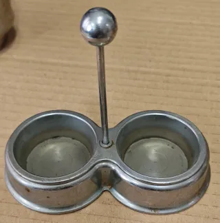 Lote 2 cafeteras italianas vintage asas madera