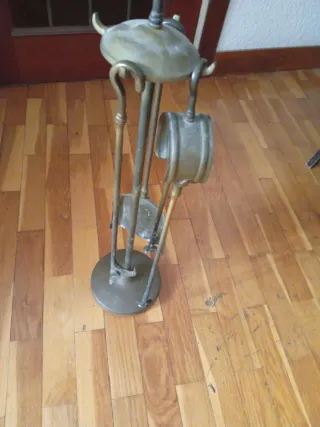 Set chimenea metal y madera