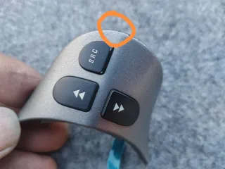 Espejo retrovisor y mandos coche