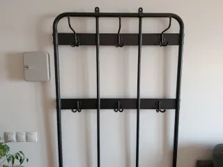 Perchero banco zapatero metal madera