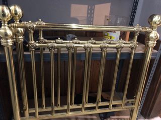 Cabecero antiguo latón dorado