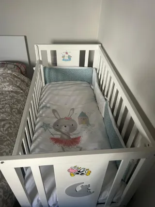 Cuna bebé blanca 120x60