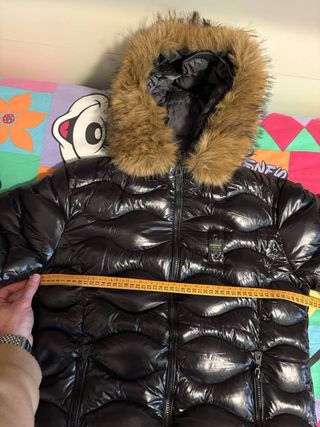 Giacca Blauer donna nera con pelliccia taglia L