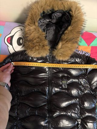 Giacca Blauer donna nera con pelliccia taglia L