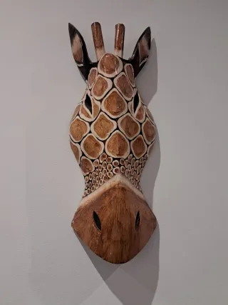 Decoración pared animales madera