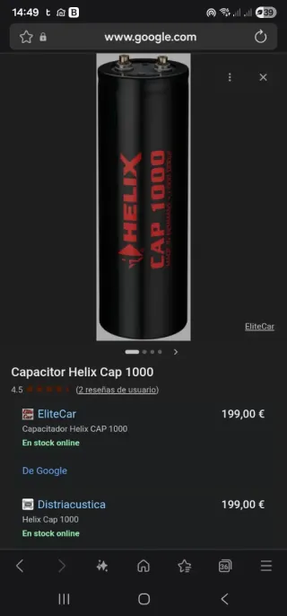 Condensador Helix CAPACITOR 1 FARADIO 1.000.000uf