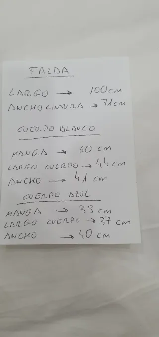 Traje Fallera Siglo XVIII Azul y plateado