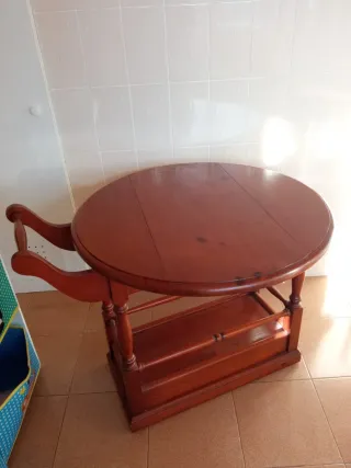 Mesa plegable de madera maciza