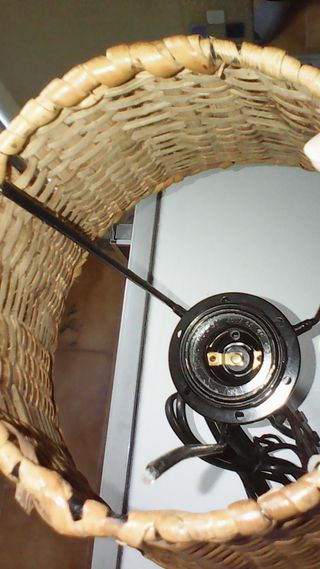 Lámpara extensible aplique mimbre