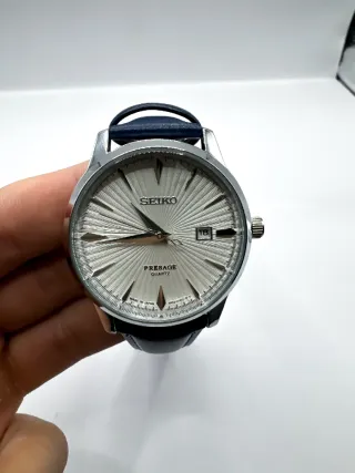 Seiko Presage Quartz Reloj Correa Azul