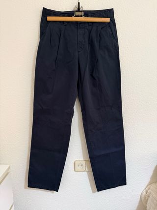 Pantalón Track Chino Tex Casual Men Y2K Dark Blue.