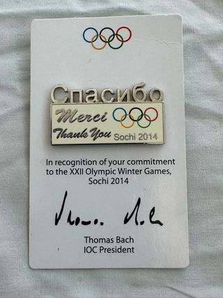 Pin Oficial Sochi 2014 Gracias