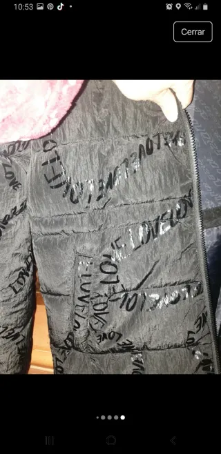 Chaquetón acolchado Desigual negro