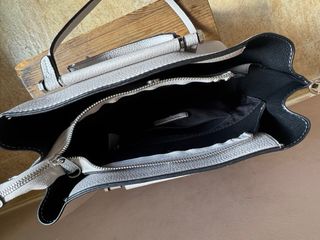 Bolso Tote Blanco Roto Piel Sintética