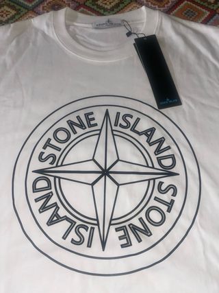 Camiseta Stone Island Blanca Talla L