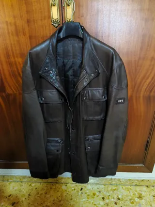 Chaquetasde Piel Hombre en Negro y marrón
