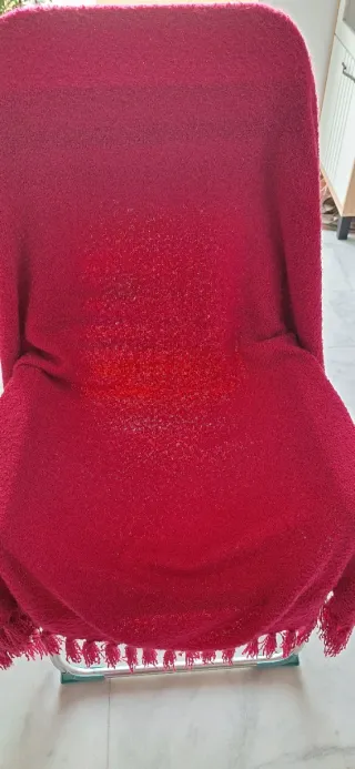 Manta sofá/sillón fleece roja