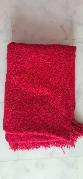 Manta sofá/sillón fleece roja