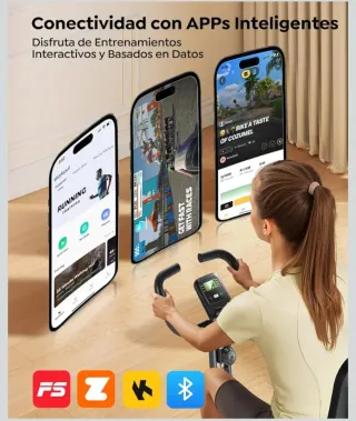 Bicicleta Estática Negra y Verde