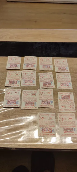 14 cromos Panini Liga 1983