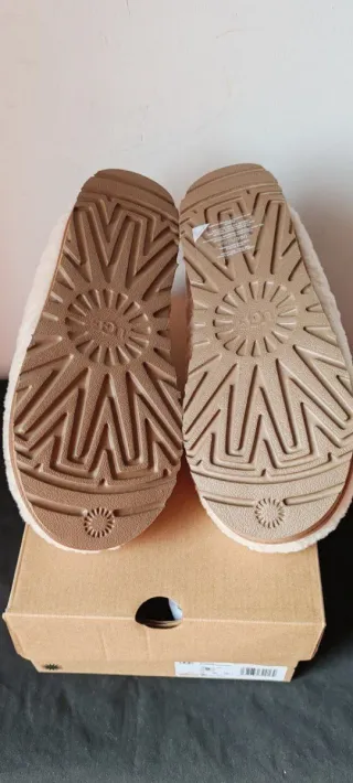 Ciabatte Ugg Tasman Maxi Curly Beige Rosse