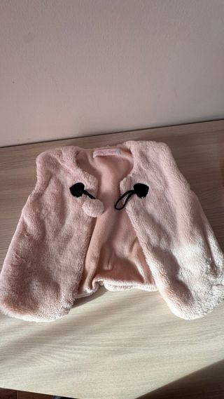 Gilet bimba rosa pelo