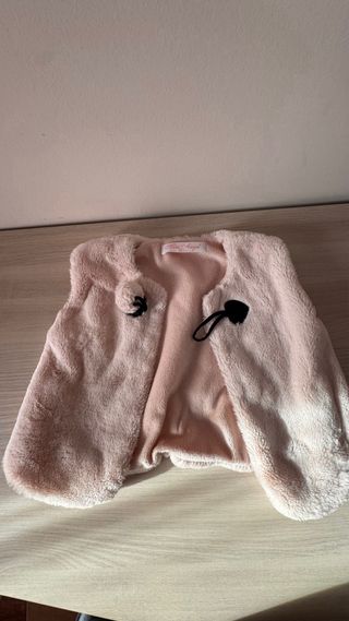 Gilet bimba rosa pelo